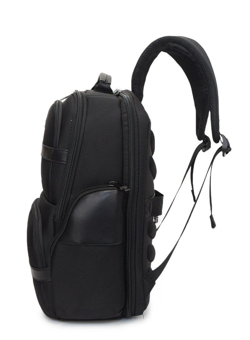 ستارجولد حقيبة ظهر مقاس 17 بوصة مع جيب أمامي، وحزام عربة بمنفذ USB، وجيبين جانبيين، وحجرة للكمبيوتر المحمول - Image 3