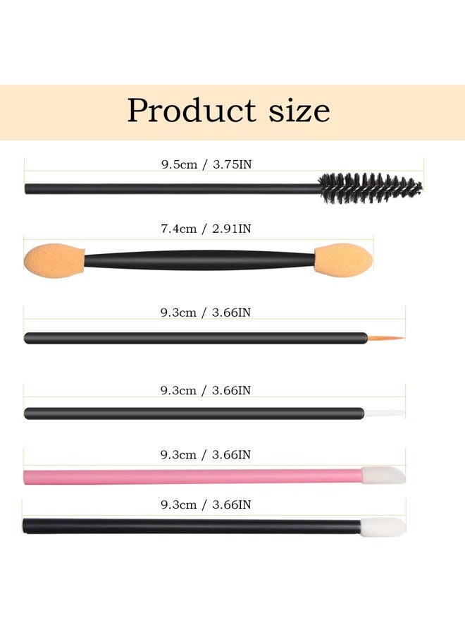 JASSINS 300pcs Disposable Makeup Tool Kit,Brow brush/Mascara brush/Lip Applicators/Eyeshadow applicators/Eyeliner brush, Makeup Disposable Accessories With Organizer Box - Image 3