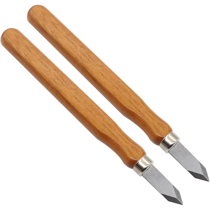 2 Packs Woodworking Marking Knives Double Bevel Blades for Precise Carpentry - Image 1