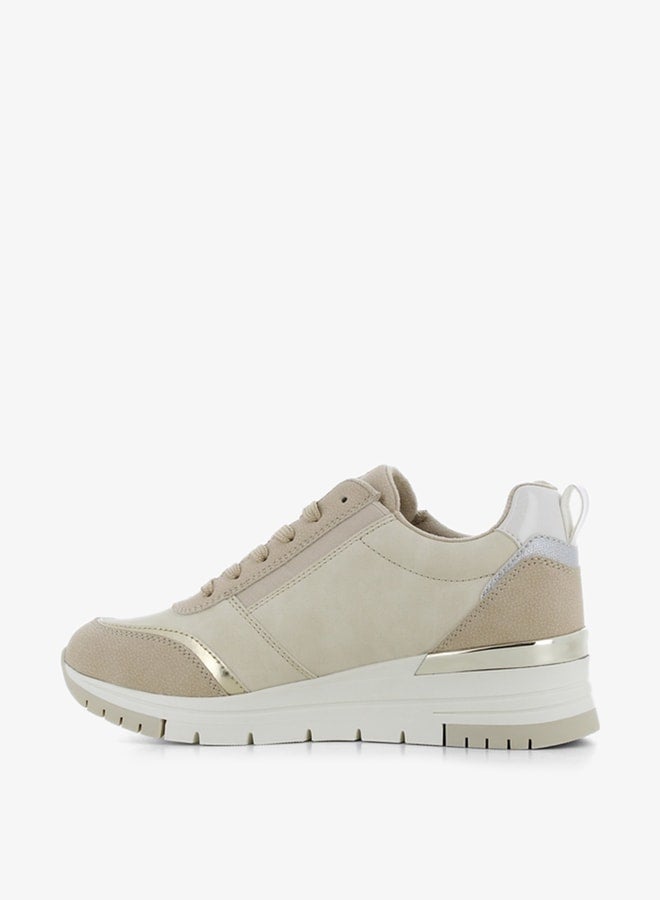 SJ Women's Colourblock Lace-Up Sneakers with Zip Detail  - Image 4