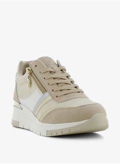 SJ Women's Colourblock Lace-Up Sneakers with Zip Detail  - Image 1