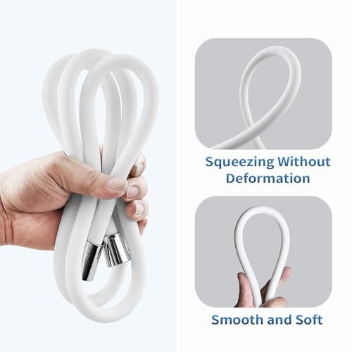 TRIPHIL KinkFree Extra Long Flexible Shower Head Hose Replacement Premium AntiExplosion Matte White RV Shower Hose with Brass Insert and Nut - Image 3