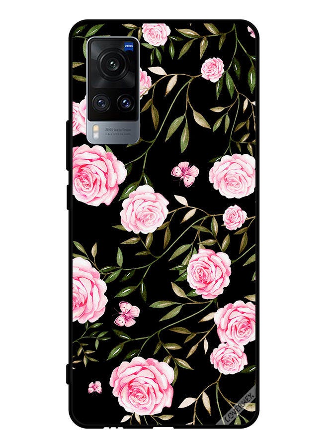 Covernex Protective Case Cover For Vivo X60 Pink Roses In Bunchs Of Small Leaves - Image 1