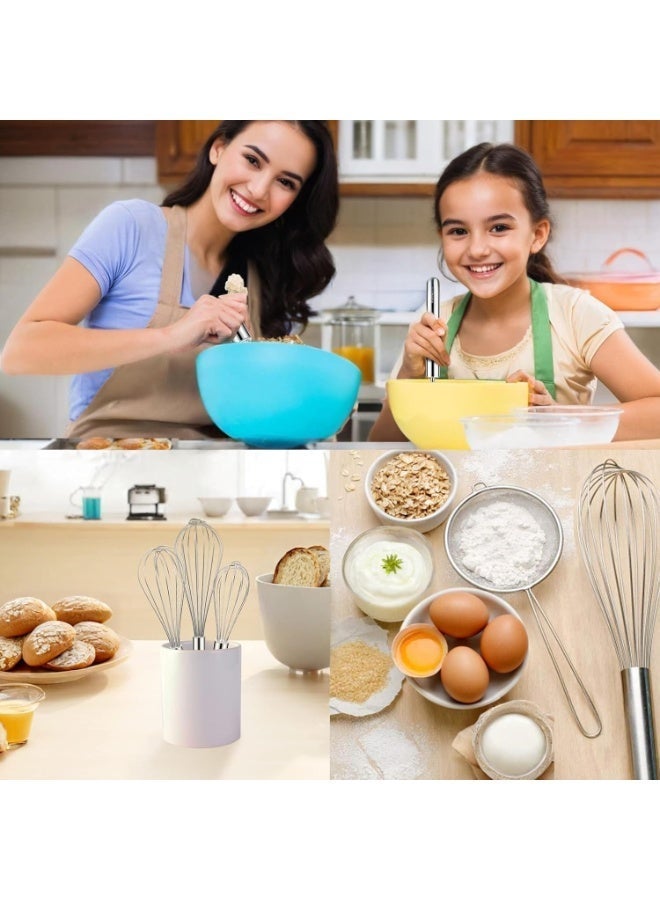 jaexest 3-Piece Stainless Steel Whisk Set - 8", 10", 12" Egg Whisks for Cooking, Baking, and More - Professional Kitchen Utensils for Whisking, Blending, and Beating - Image 4