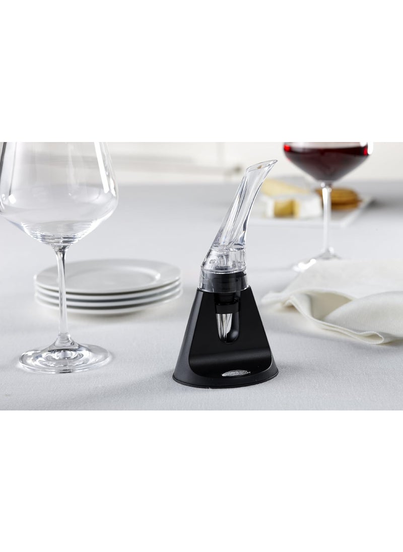 Trudeau Trudeau Aroma Aerating Pourer with Stand Red Wine Bottle Aerator Spout  - Image 2