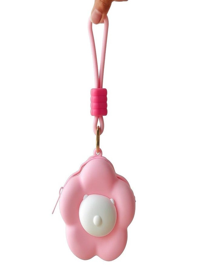 AMAZOPY Cute Cat Design Stylish EVA Handy Pouch Cum Silicone Purse Mini Portable Size, Easy to Clean with Durable Metal Zipper, Integrated Strap for Girls Kids, Yellow - Image 2