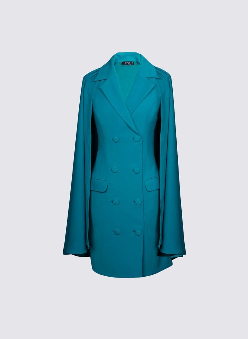 NIVA FASHION HOUSE Shoulder Cape Jacket Dress - Image 1