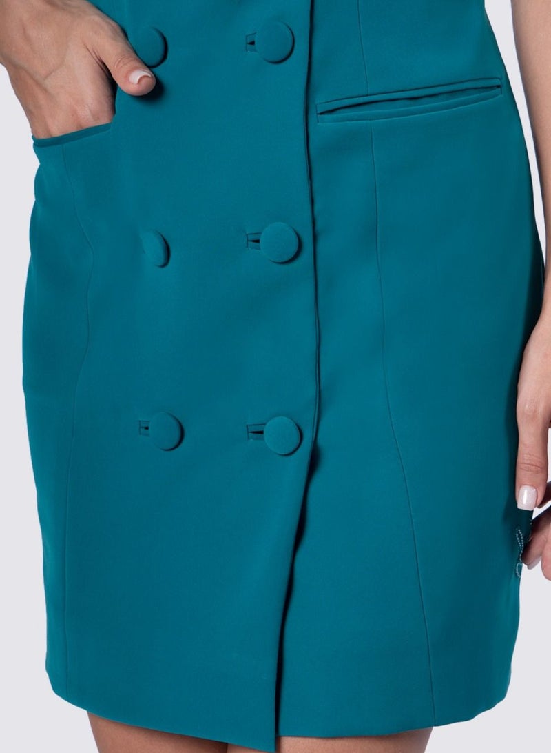 NIVA FASHION HOUSE Shoulder Cape Jacket Dress - Image 4