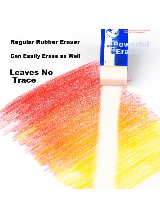 Marco Erasable Colored Pencils, 12 Colors, For Beginners, Students, Art Drawing, Children, Elementary School Students, Coloring, Sketching, Travel, Painting Brushes, Gift For Boys And Girls, Back-to Set - Image 2