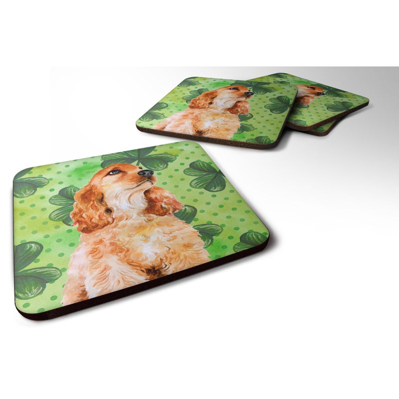 Caroline's Treasures ""Caroline's Treasures Cocker Spaniel St Patrick's Decorative coasters  Multicolor"" 