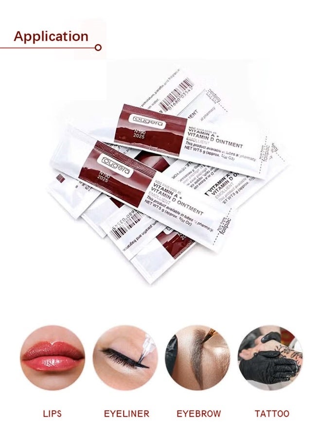 Fougera Tattoo Scar Repair Gel 50Pcs Microblading Aftercare Ointment Vitamin A and D Anti-Inflammatory Anti Scar Tattoo Aftercare Cream for Makeup Microblading and Tattoo Healing Art Tattoo Supplies - Image 5