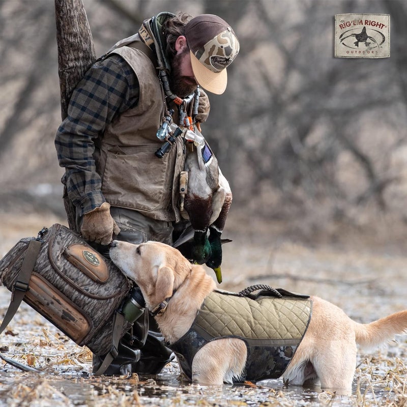 Rig Em Right Rig'Em Right Waterfowl Bloodline Elite Dog Vest for Duck Hunting with Ultra Comfortable 3mm Neoprene 3-Layer Construction, Flotation Foam, Heavy-Duty Canvas, and More (Optifade Timber, L) - Image 3