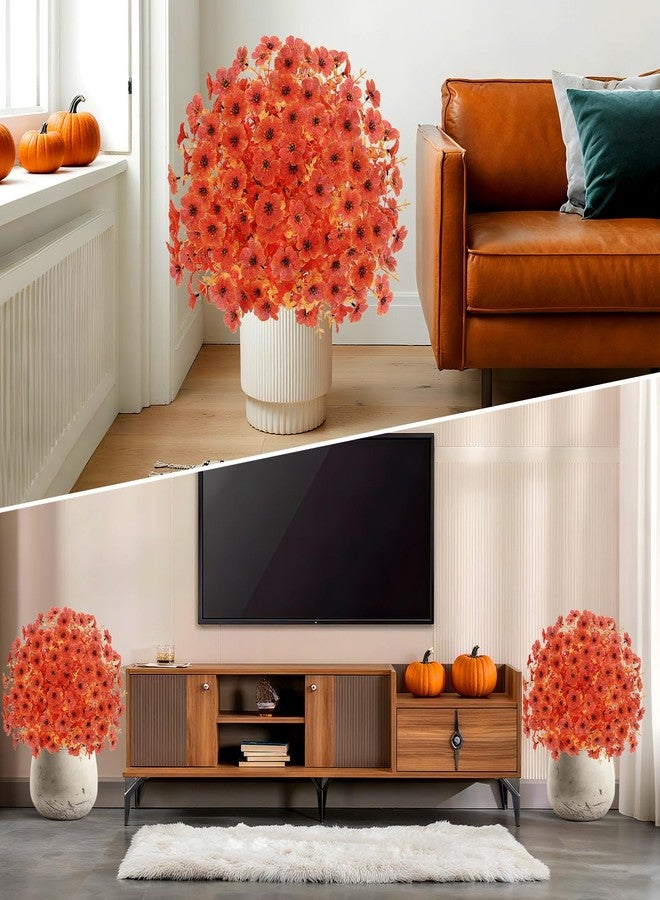 Geegoods مجموعة جيجودز من شجرتين صناعيتين على شكل كرة مزينة بالزهور للاستخدام الخارجي، شجيرات صناعية خريفية مع أوتاد تثبيت أرضية، نباتات البقس الصناعية المقاومة للأشعة فوق البنفسجية لتزيين الحديقة والشرفة والفناء - Image 5