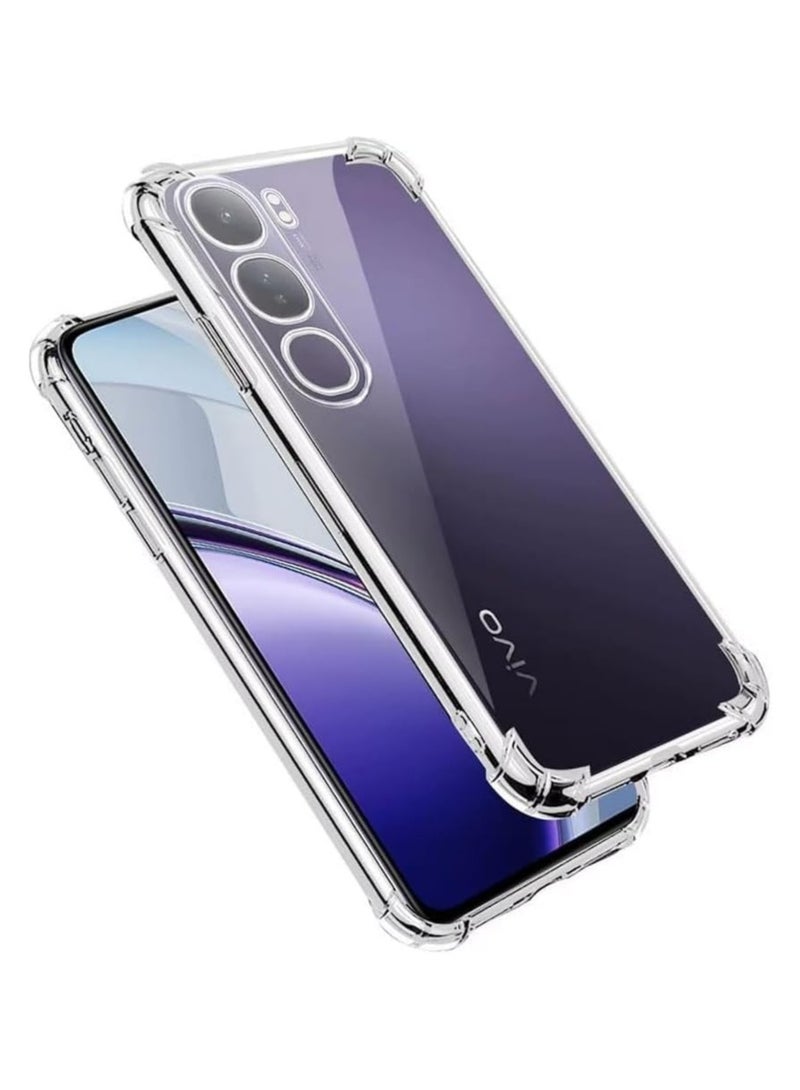 Vivo V40 Lite Case Clear Shockpoof Reinforced Corners Slim Fit Soft Flexible TPU Bumper Phone Case With Camera Protection for Vivo V40 Lite ,Crystal Clear - Image 3
