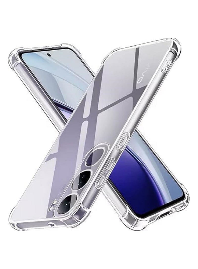 Vivo V40 Lite Case Clear Shockpoof Reinforced Corners Slim Fit Soft Flexible TPU Bumper Phone Case With Camera Protection for Vivo V40 Lite ,Crystal Clear - Image 5