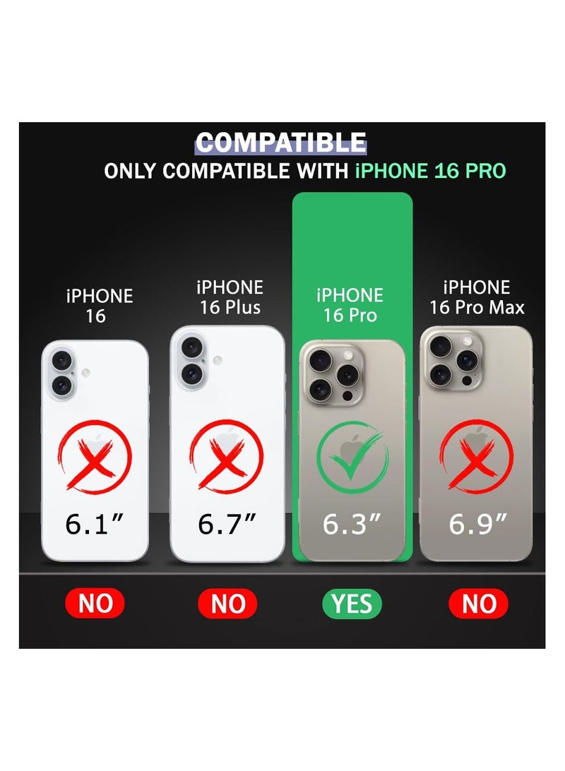 IPhone 16 Pro MagSafe Case Cover | Camera Protection | Hard Crystal Clear Back | Shockproof Bumper Case Cover for iPhone 16 Pro (Transparent)  - Image 2