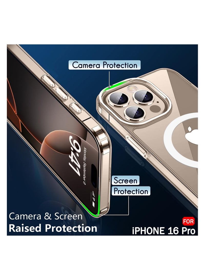 IPhone 16 Pro MagSafe Case Cover | Camera Protection | Hard Crystal Clear Back | Shockproof Bumper Case Cover for iPhone 16 Pro (Transparent)  - Image 4