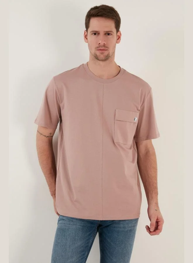Buratti  Buratti 100% Cotton Relaxed Fit Crew Neck T-Shirt Men's T-Shirt 5902605 for Men | Best Price UAE