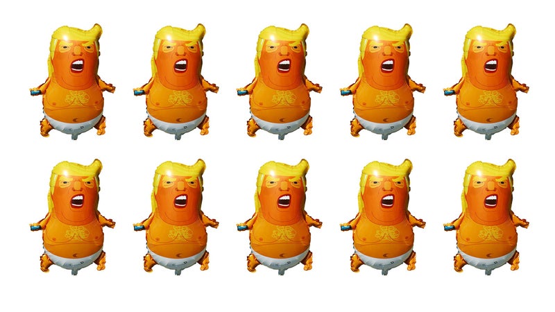 SummitLink Pack of 10 Baby Trump Cartoon Style Balloons PE Helium Foil Balloon Mylar 27 - Image 3