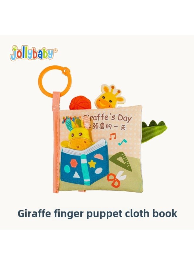 Jollybaby Animal Tail Series Early Education Cloth Book 0-6-12 Months Tear Not To Rot Educational Toys-color:Finger Puppet Cloth Book Deer Bag  - Image 1