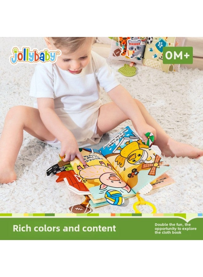 Jollybaby Animal Tail Series Early Education Cloth Book 0-6-12 Months Tear Not To Rot Educational Toys-color:Finger Puppet Cloth Book Deer Bag  - Image 5