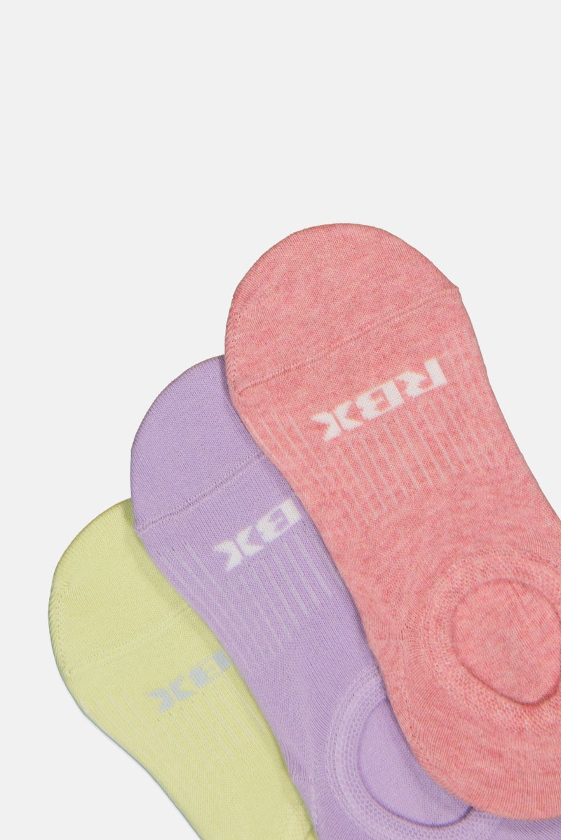 RBX Women 5 Pairs Round Invisible Non Terry Socks, Multicolor - Image 4