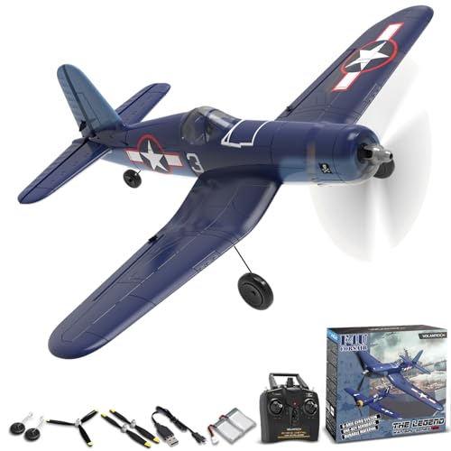 volantexrc RC Plane for Beginners 4CH WWII RC Airplane F4U Corsair with Aileron 24Ghz Remote Control Plane with Xpilot Self Righting One Key Aerobatic Upgraded Canopy 7618V2 RTF - Image 1