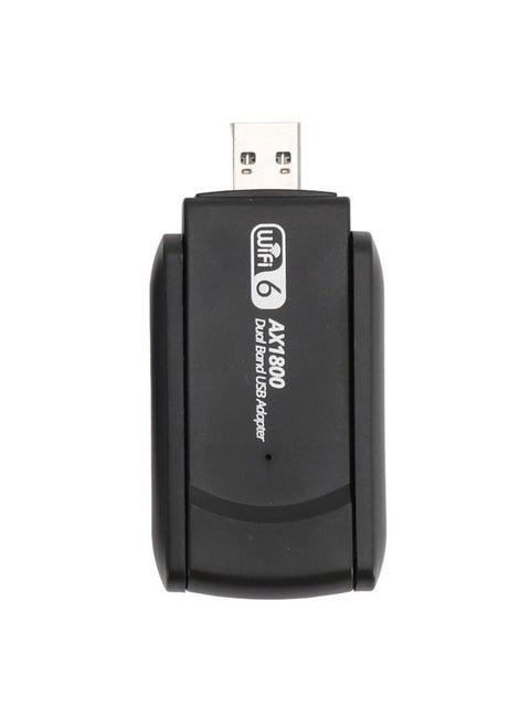 محول USB واي فاي 6 بسرعة 1800 ميجابت في الثانية 2.4G 5G مزدوج النطاق لمحول الشبكة اللاسلكية لنظام ويندوز 10 11