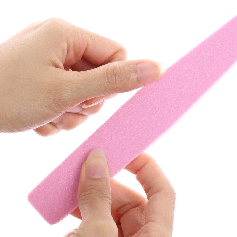 20Pcs Nail Buffers Block Files Sponge Washable Double Sided 100/180 Sanding Buffing File for Acrylic Nails, (Pink) - Image 5