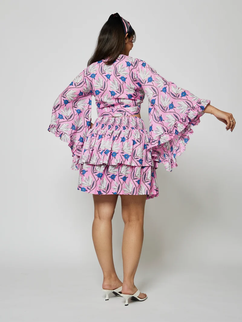 Kyshmysh  HIBISCUS SHORT SKIRT SET for Women | Best Price UAE