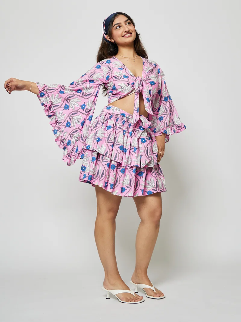 Kyshmysh HIBISCUS SHORT SKIRT SET