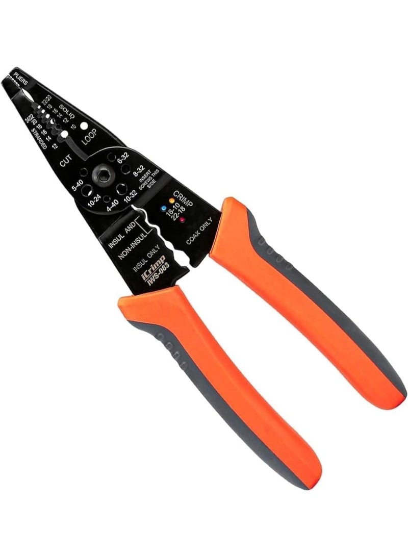 Multipurpose Stripper, Crimper, Cutter, 5-in-1 Compact Electricians Pliers Cable Strippers, Home Repair Tool - Image 1