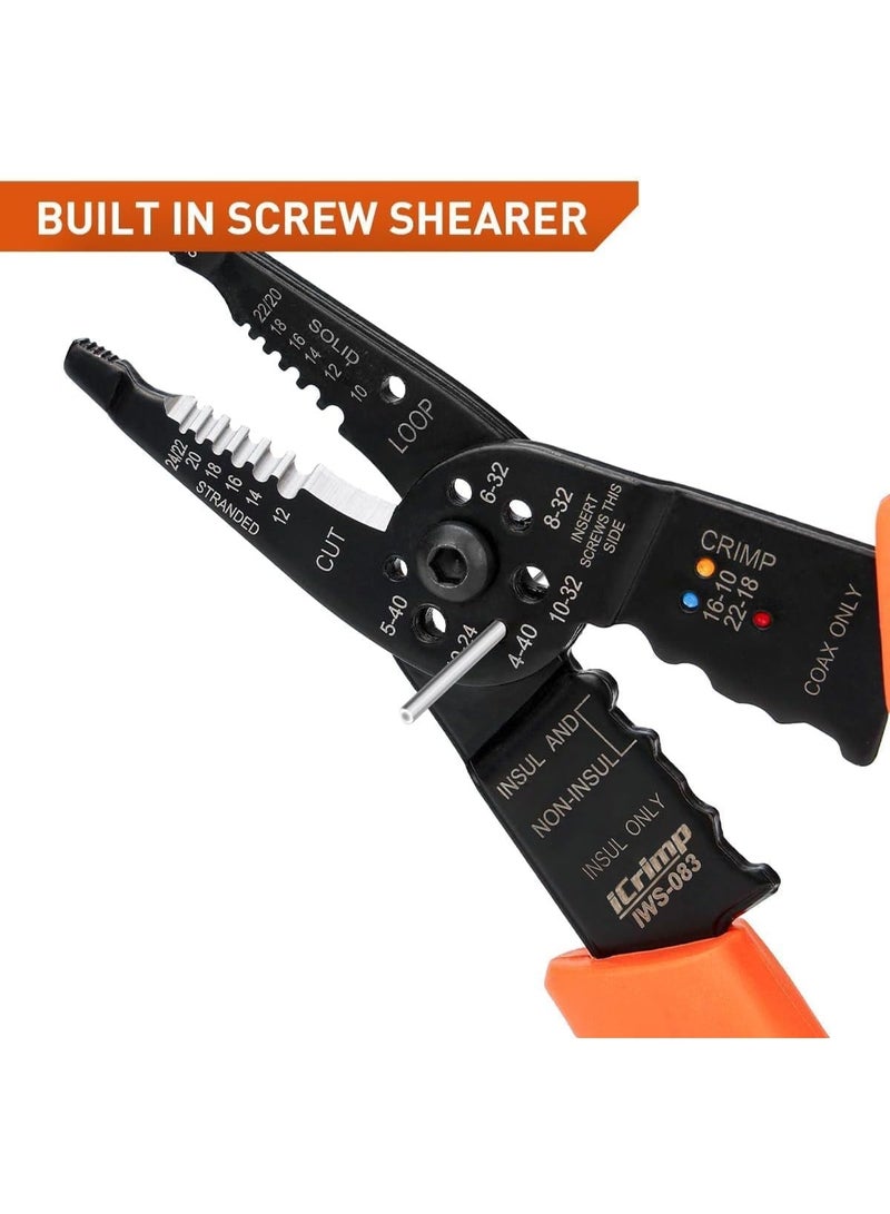 Multipurpose Stripper, Crimper, Cutter, 5-in-1 Compact Electricians Pliers Cable Strippers, Home Repair Tool - Image 2