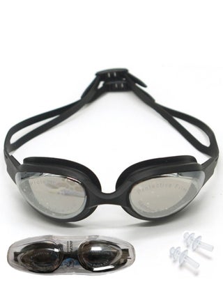 G-102 Anti-Fog Swim Goggles Mirror Lens With Box & Ear Plugs, Black - pzsku/ZB7694F09B46E7EC608A2Z/45/_/1692198269/3fbfb9f4-9524-4374-aa2e-90bb704a07ab