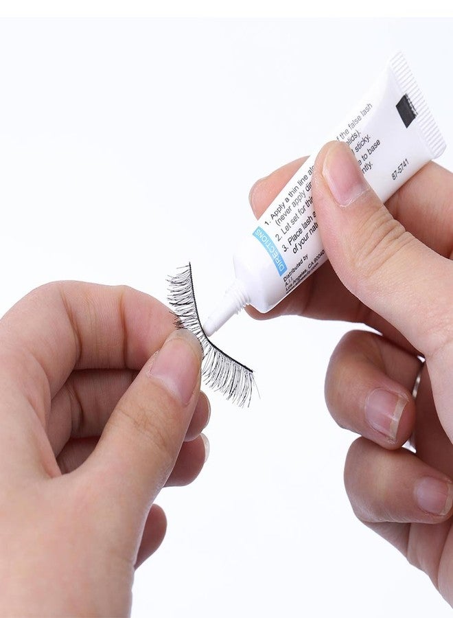 Gugzy® 10 Pairs Handmade Natural Soft False Eyelashes Fake Eye Lash with Glue - Image 4