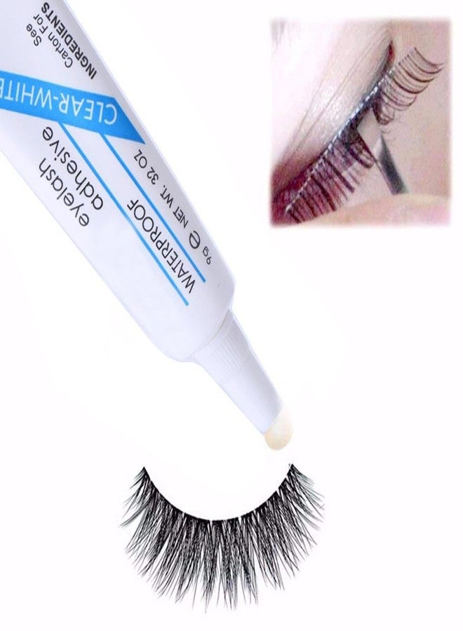 Gugzy® 10 Pairs Handmade Natural Soft False Eyelashes Fake Eye Lash with Glue - Image 3