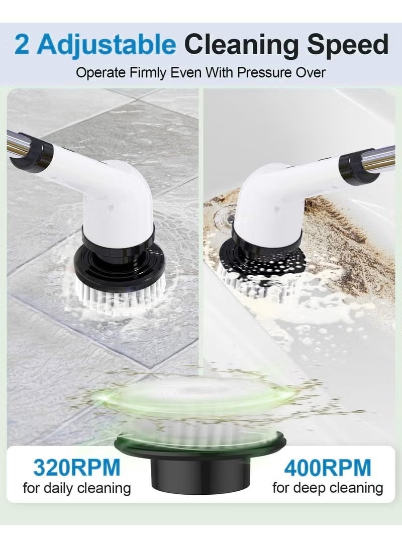 MOSH Multifunctional Electric Cleaning Brush - Wireless Rechargeable Handheld Rotating Scrubber with Multi-Purpose Brush Heads for Bathroom, Kitchen, Floor, Tiles & Household Cleaning - Image 4