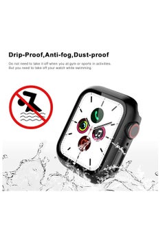 Y&D Case with Tempered Glass Screen Protector Compatible Apple Watch SE/6/5/4 44mm, Full Protection Hard PC Protective for iWatch 44mm(2 Pack,Black)  - Image 2