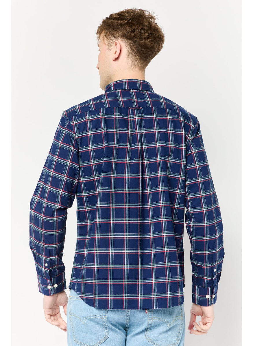 La Martina Men Tailored Fit Checkered Long Sleeves Casual Shirt, Multicolor  - Image 4