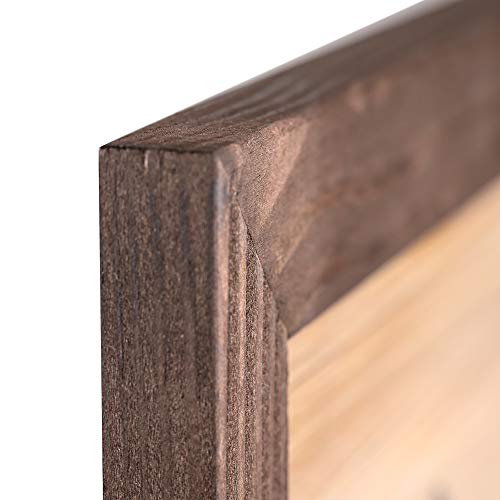 Woodside Rustic Wooden Square Picture Frames 8x8 - Set of 2-100% Natural Solid Eco Wood with Real Glass for Wall Mounting and Tabletop Photo Frame - Brown Wenge - Image 5
