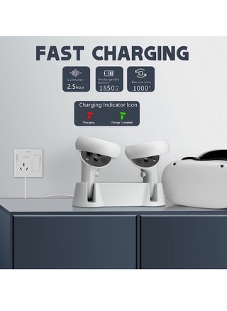 compatible with Oculus Quest 2 controllers/VR Charger Station for /Oculus Quest 2 Controller Fast Charging Station Kit with Type-C Charging Cable - pzsku/ZB76971E9CEEDF0203ED5Z/45/_/1716268590/595f2016-2686-4aee-990d-74a1ec9075bf