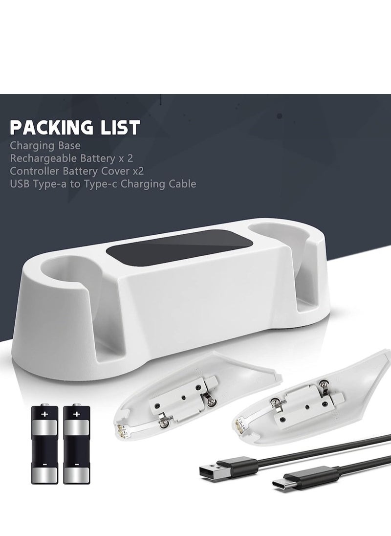 compatible with Oculus Quest 2 controllers/VR Charger Station for /Oculus Quest 2 Controller Fast Charging Station Kit with Type-C Charging Cable