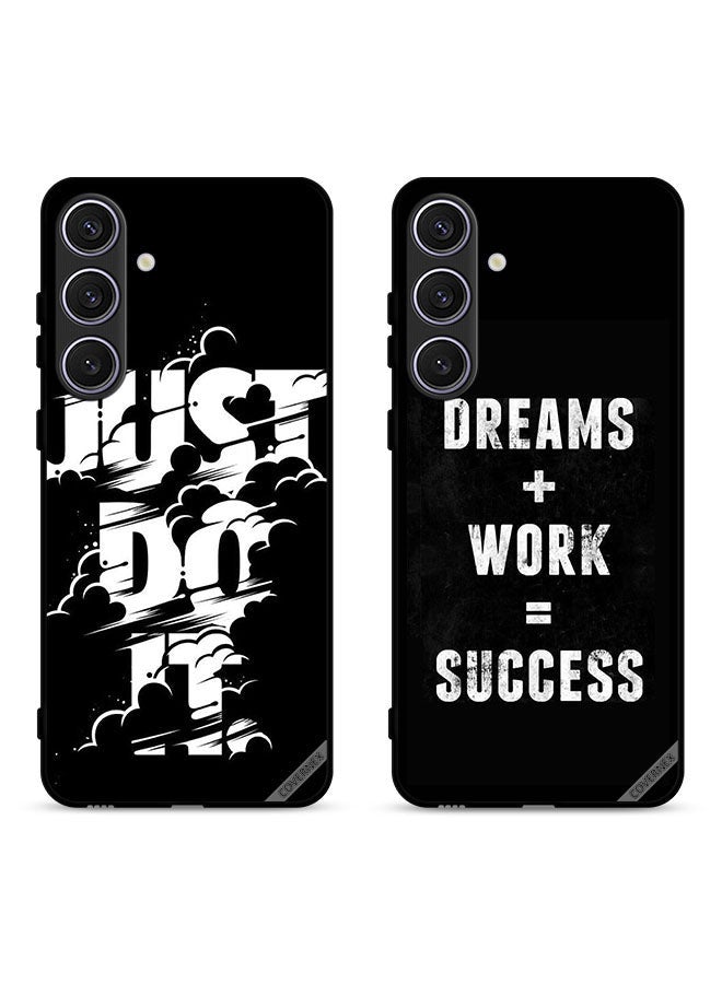 Covernex Two Cases For Samsung Galaxy S23 FE 5G Protective Covers Dreams Plus Work and Just Do it - Image 1