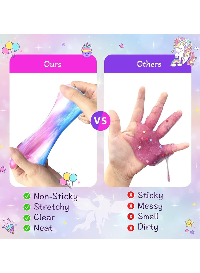 آيبكير  مجموعة سلايم آيبيكير ميني يونيكورن | هدايا الحفلات للأطفال | مجموعة سلايم جالاكسي قابلة للتمدد وغير لزجة | هدايا العودة هدايا عيد الميلاد | ألعاب صغيرة بالجملة للفتيات والفتيان حقيبة جودي - Image 4