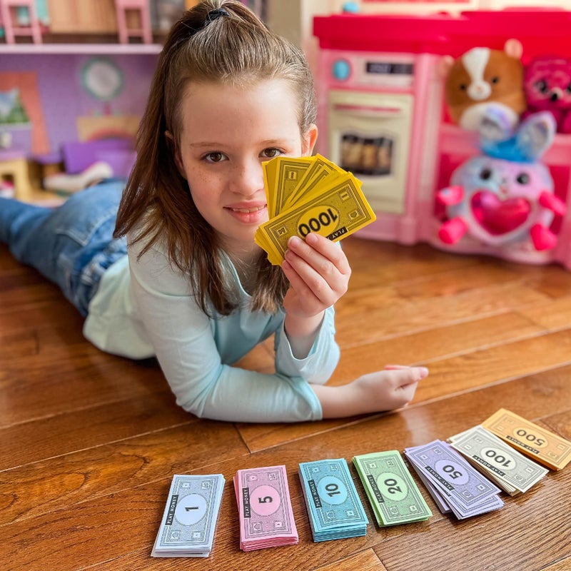 Apostrophe Games Opoly Play Money â€“ 520Pcs Fake Money for Board Games â€“ 65 of Each Bill in 8 Denominations â€“ $1, $5, $10, $20, $50, $100, $500, & $1000 - Pretend Play Cashier, Refill Packs - Stocking Stuffer - Image 4