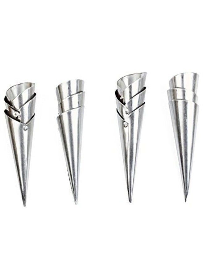 Choco Decor Aluminum Conical Spiral Baking Cone, 15X5.5Cm, Silver (3 Nos.) (Pack of 12) - Image 1