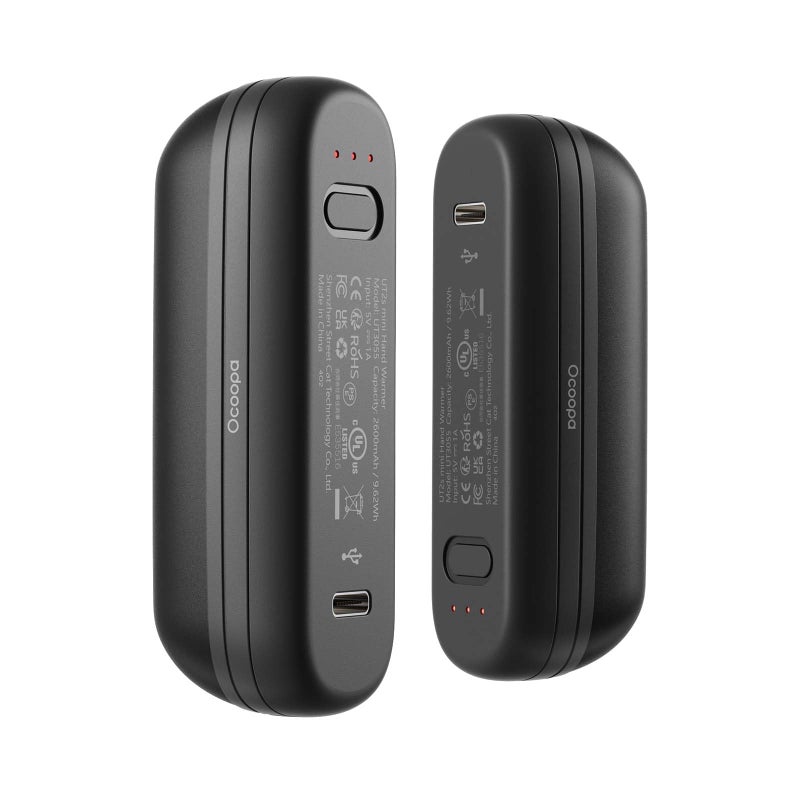 OCOOPA 2 in 1 Magnetic Rechargeable Hand Warmers, UT2s Mini Electric Handwarmers 2 Pack, Split USB-C, Reusable Portable Pocket Heater, Raynauds, Golf, Christmas, Tech Gifts for Women Men - Image 1