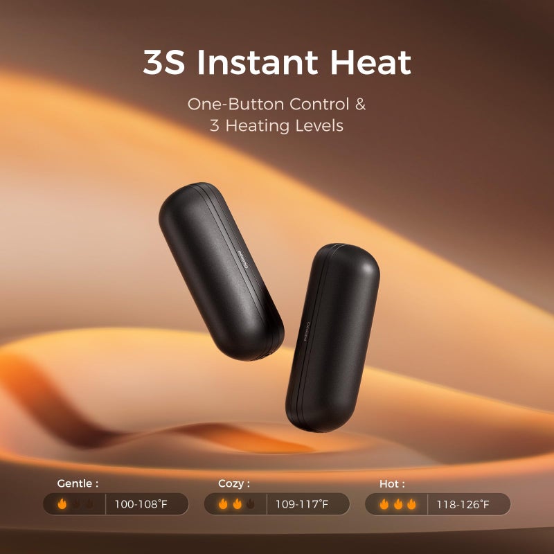 OCOOPA 2 in 1 Magnetic Rechargeable Hand Warmers, UT2s Mini Electric Handwarmers 2 Pack, Split USB-C, Reusable Portable Pocket Heater, Raynauds, Golf, Christmas, Tech Gifts for Women Men - Image 3