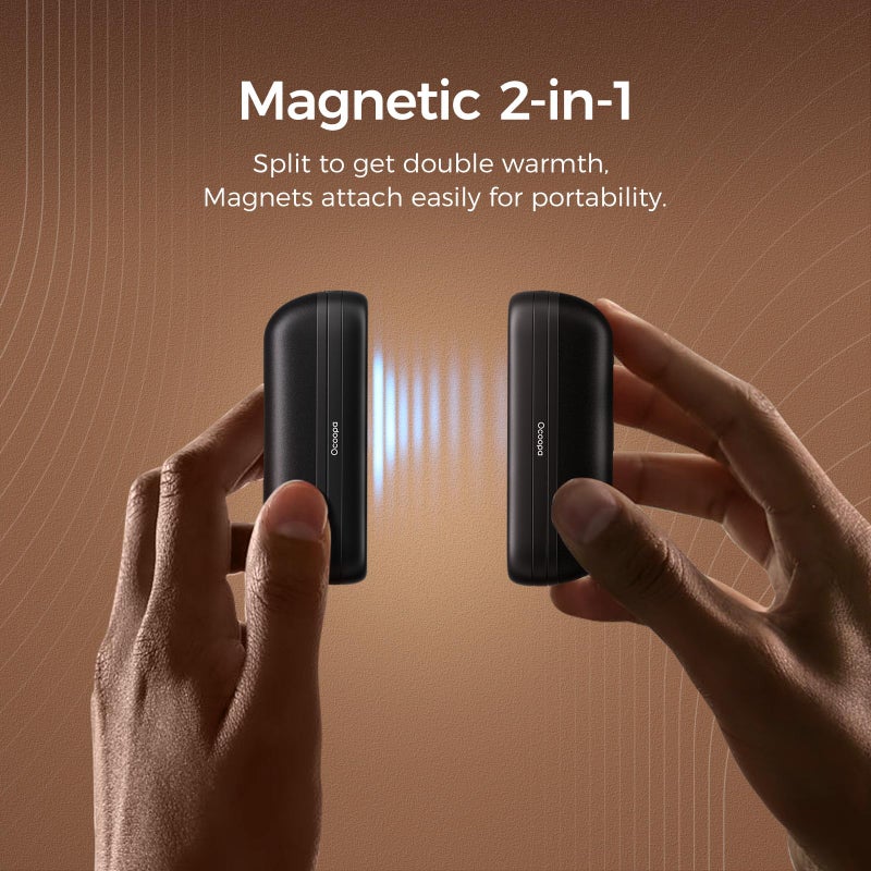 OCOOPA 2 in 1 Magnetic Rechargeable Hand Warmers, UT2s Mini Electric Handwarmers 2 Pack, Split USB-C, Reusable Portable Pocket Heater, Raynauds, Golf, Christmas, Tech Gifts for Women Men - Image 4