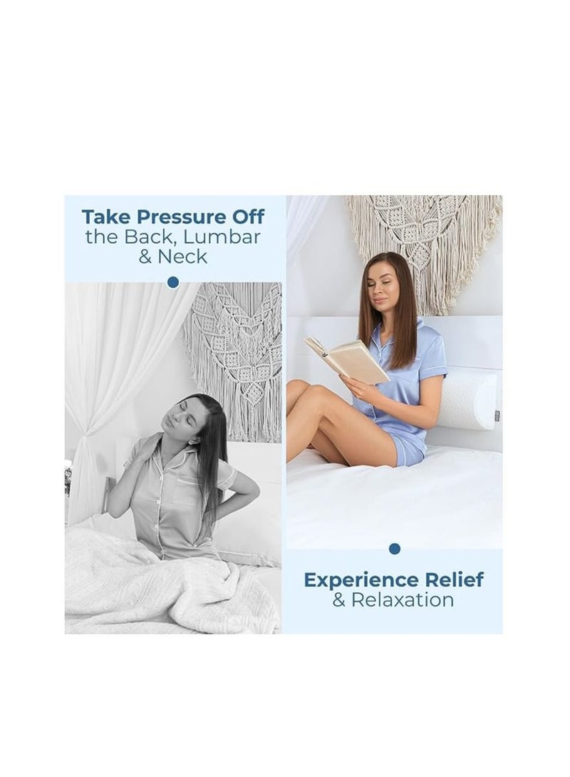Premium Quality Memory Foam Lumbar Neck Pain Relief Semi Roll Pillow - Image 5
